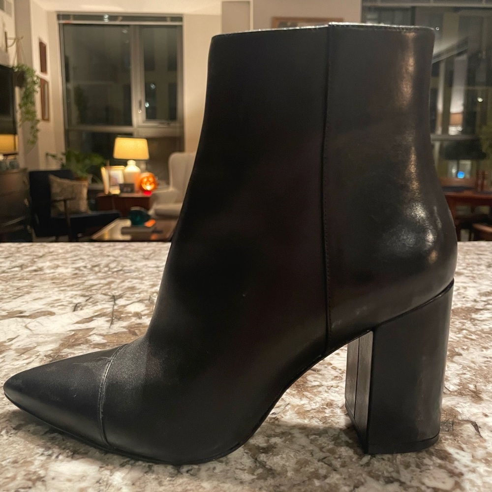 Nine West pointy toe heeled booties